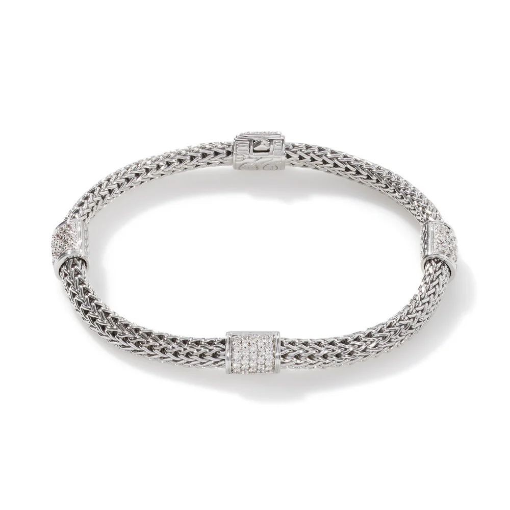 Icon Bracelet, Sterling Silver, Diamonds, 5MM|BBP9694DI | John Hardy