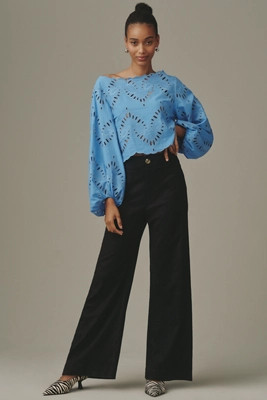 The Colette Beachy Linen Full-Length Wide-Leg Pants by Maeve | Anthropologie (US)