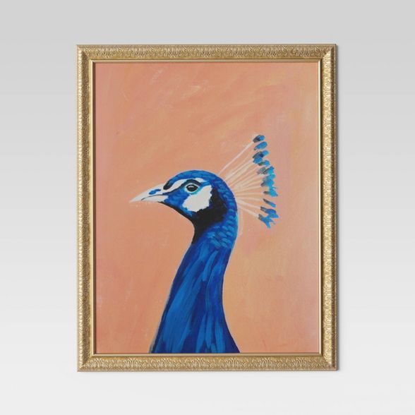 24"x30" Peacock Framed Wall Canvas - Opalhouse™ | Target