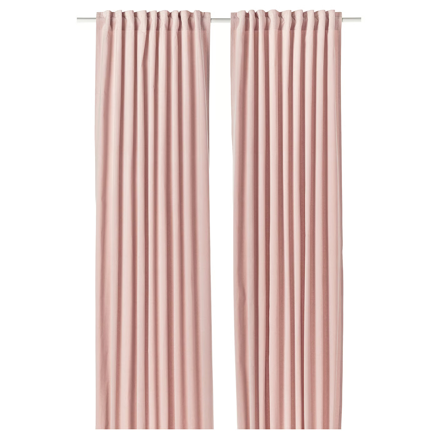 SANELA Curtains, 1 pair, pale pink/with heading tape, 55x98 " | IKEA US