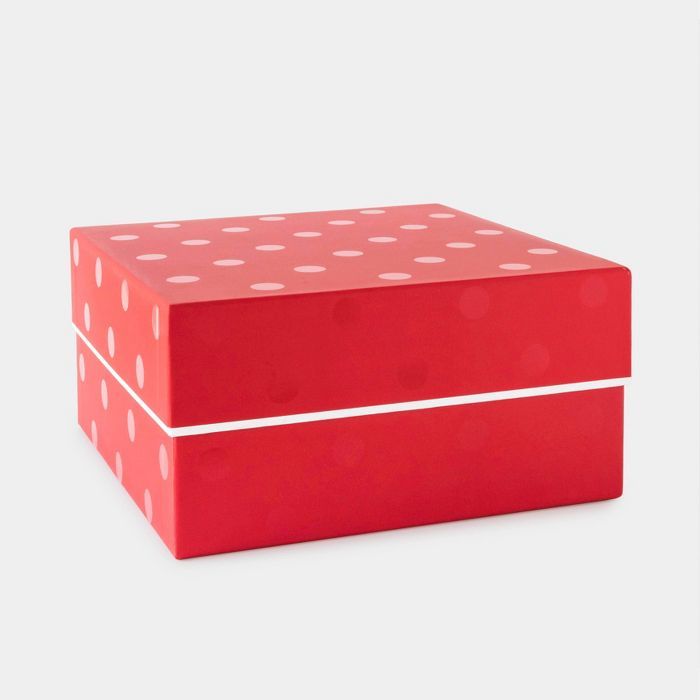 Red and Gloss Dot Large Square Box - Sugar Paper™ | Target