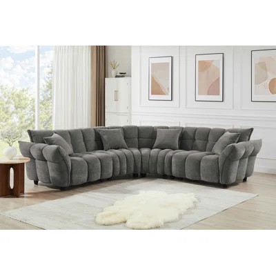 Modern Style 112.6" W Marigold L Shape 5S Sofa | Wayfair North America