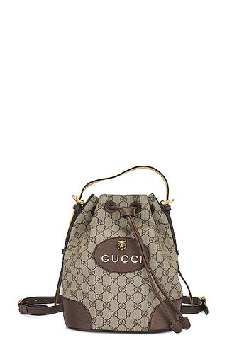 Gucci GG Supreme Bucket Bag in Taupe | FWRD 