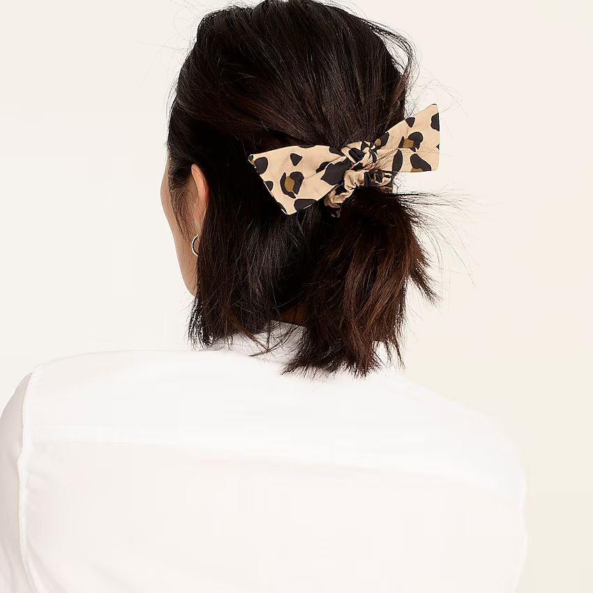 Knotted hair tie in leopard | J.Crew US