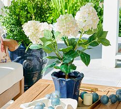 Faux Potted White Cone Hydrangea | Pottery Barn (US)