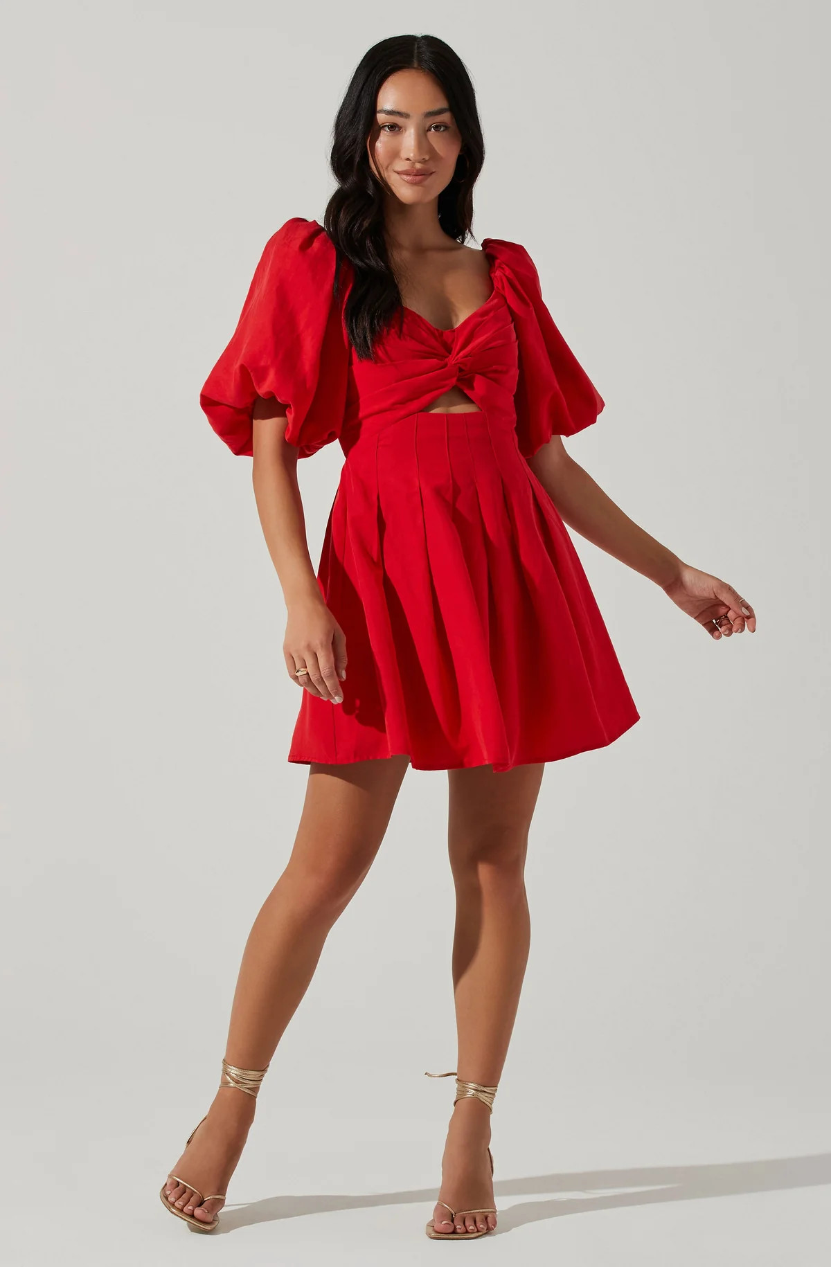 Serilda Cutout Puff Sleeve Mini Dress | ASTR The Label (US)