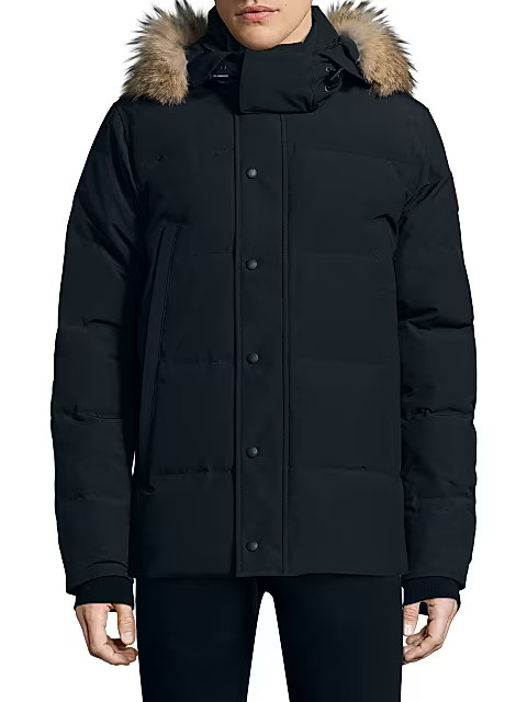 Canada Goose Wyndham Coyote Fur-Trim Down Parka | Saks Fifth Avenue