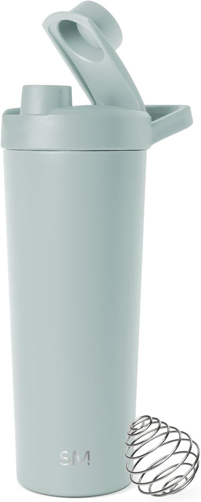 Simple Modern Stainless Steel Shaker Bottle with Ball 24oz | Metal Insulated Cup for Protein Mixe... | Amazon (US)