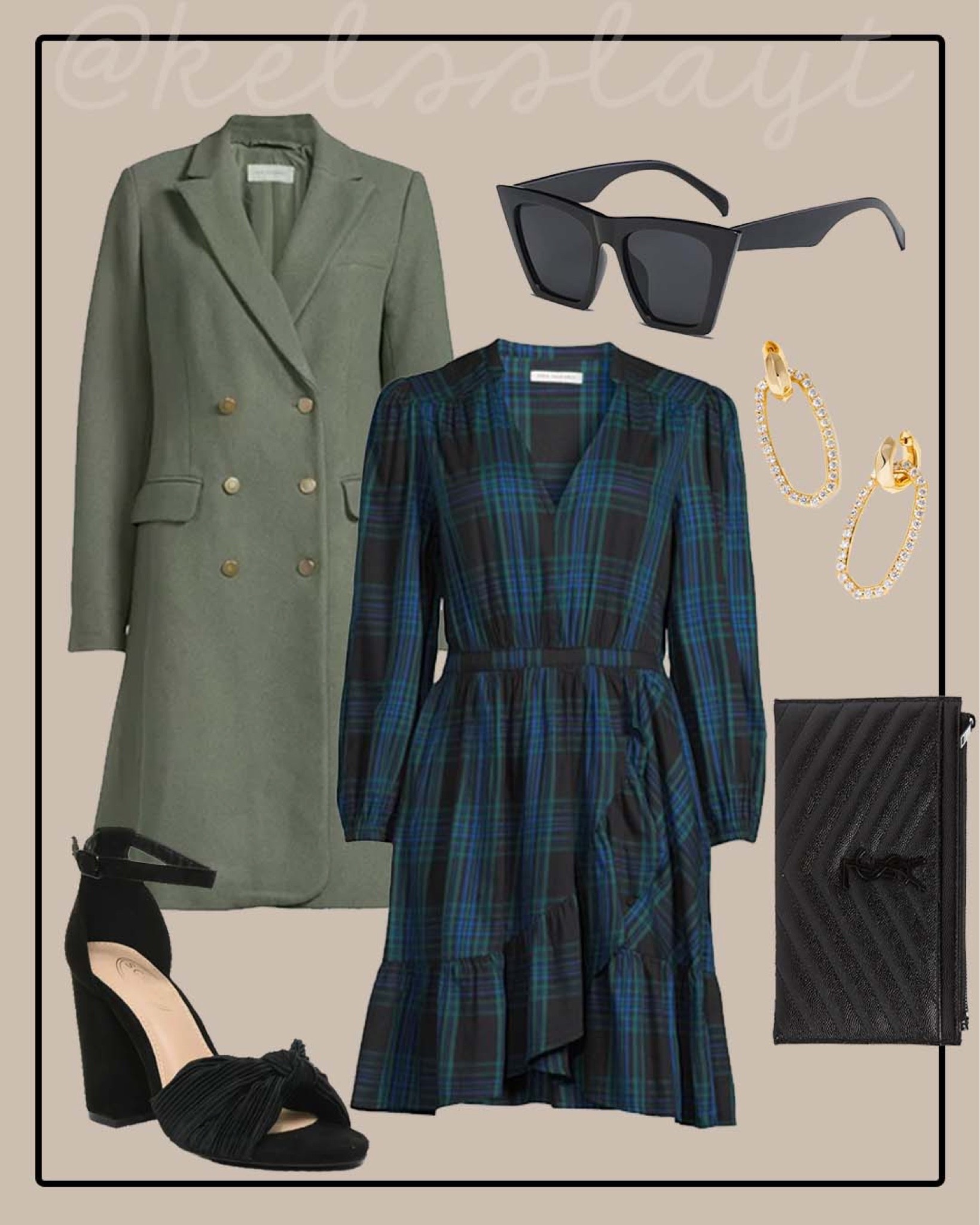 Outfit idea, Walmart fashion, Walmart dress, Walmart outfit, fall fashion, pea coat, plaid dress, holiday style 

#LTKunder50 #LTKHoliday #LTKSeasonal