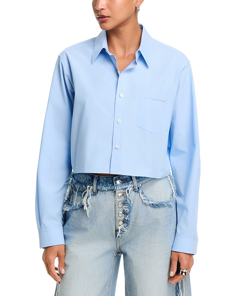 alexanderwang Cotton Cropped Button Down Shirt | Bloomingdale's (US)