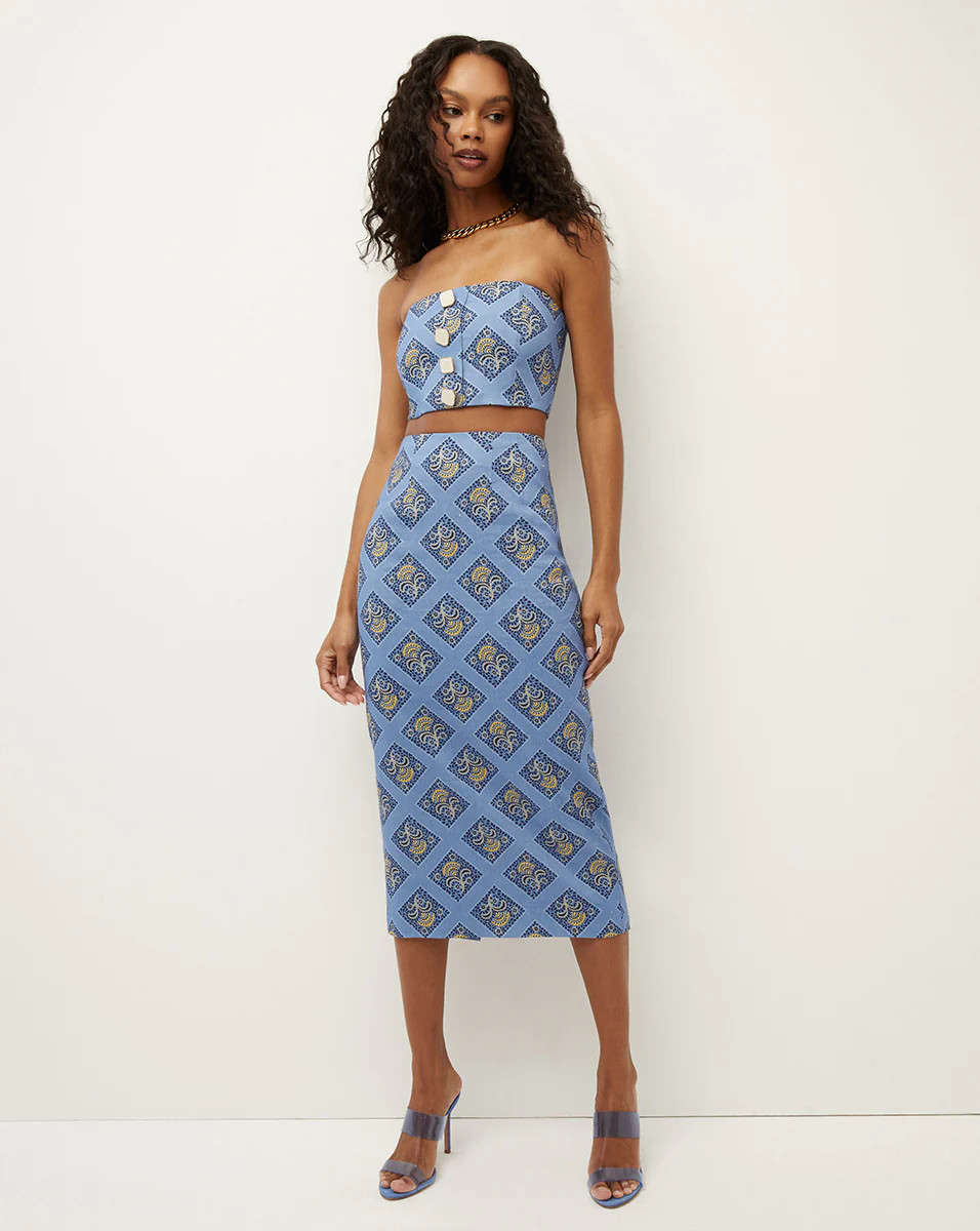 Troye Linen Skirt | Veronica Beard