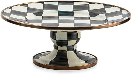 MACKENZIE-CHILDS Enamel Pedestal Serving Platter, Decorative Serving Dish for Food, Mini, Black-a... | Amazon (US)