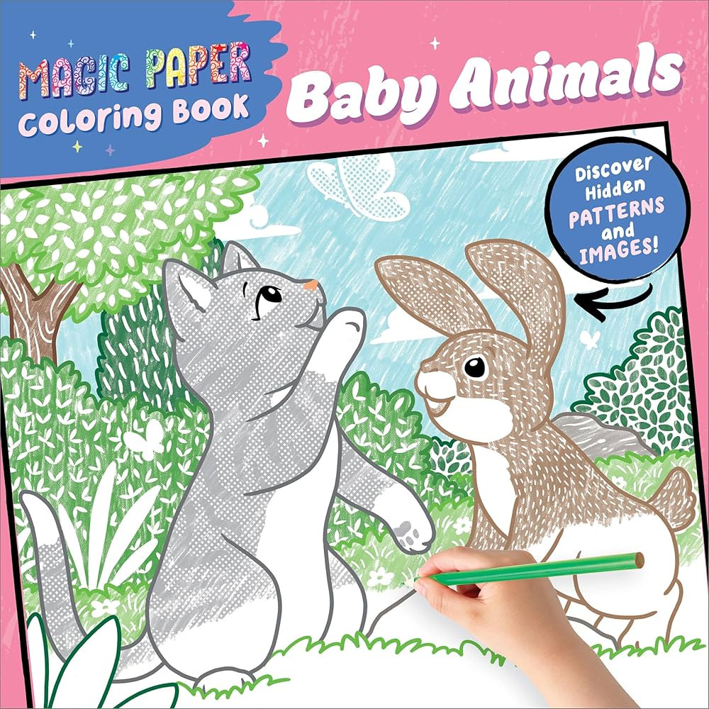 Magic Paper Coloring Book: Baby Animals: Discover Hidden Patterns and Images! | Amazon (US)