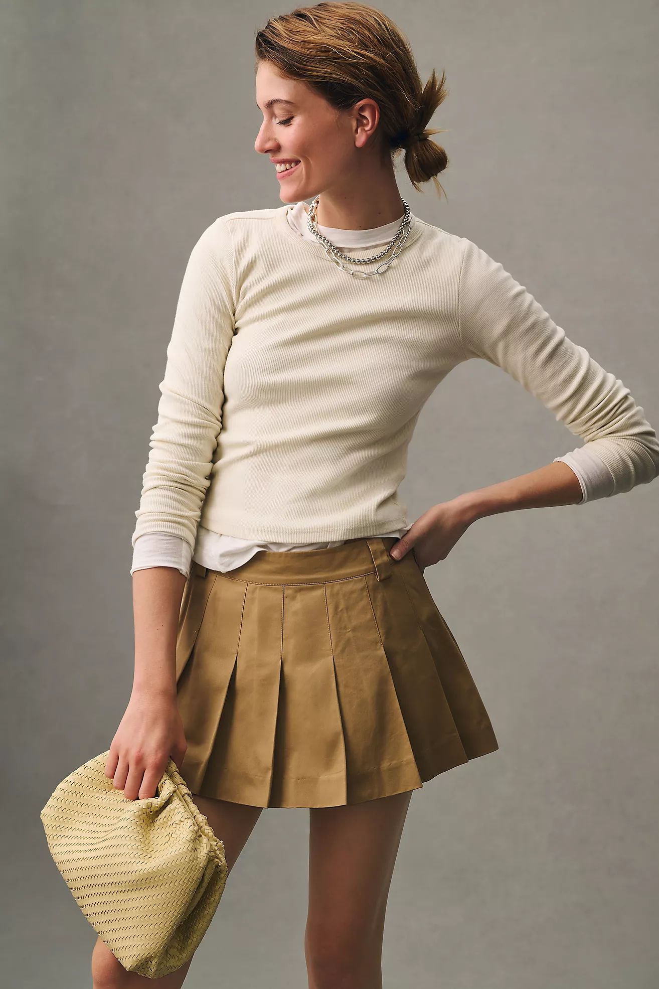 English Factory Pleated Mini Skirt | Anthropologie (US)