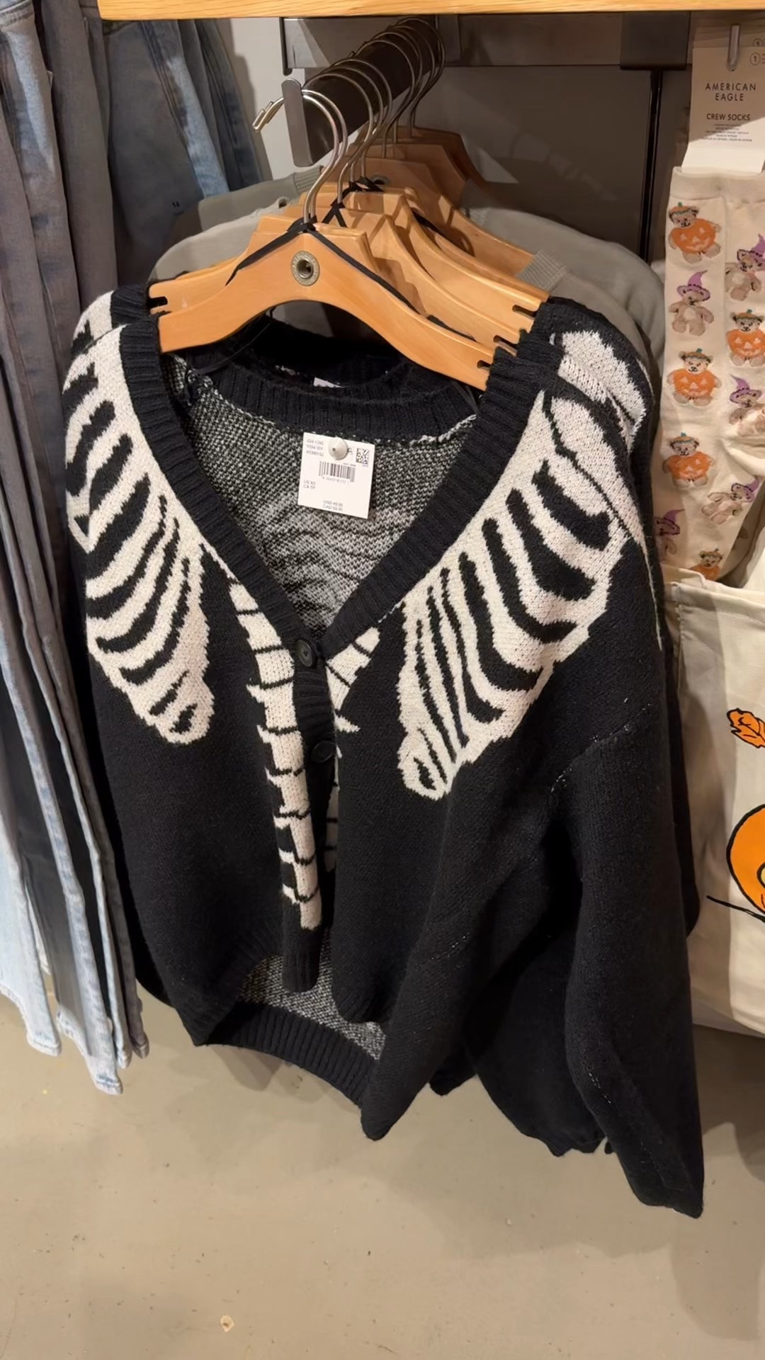 american eagle skeleton cardigan finally made it to the website!

#LTKSeasonal