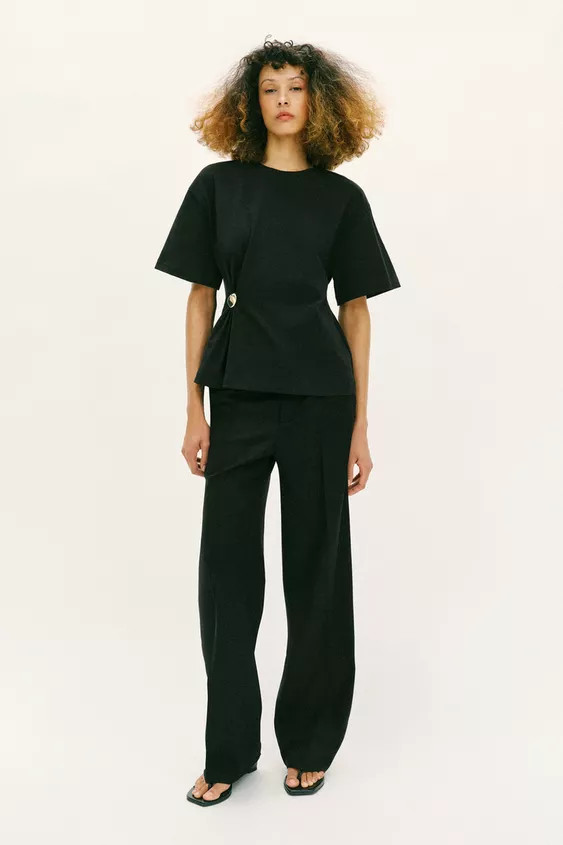 HEAVY COTTON APPLIQUÉ T-SHIRT | Zara US
