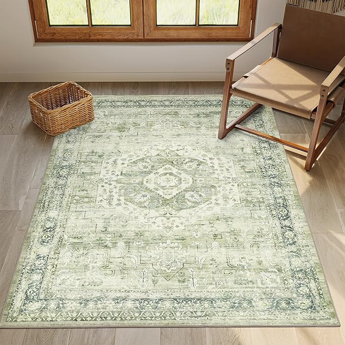 Valenrug Washable Rugs 5x7 - Stain Resistant Rugs for Living Room, Non Slip 5x7 Area Rugs, Room D... | Amazon (US)