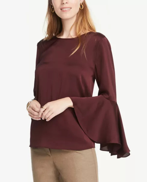 Flounce Sleeve Top | Ann Taylor Factory
