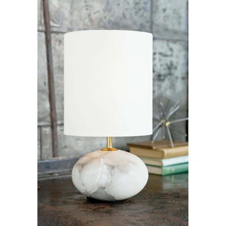 ReginaAndrew Alabaster Mini Orb Lamp, 1-Light, Natural Stone, Linen Shade, 16"H (13-1036 504WX4P)... | Wayfair North America