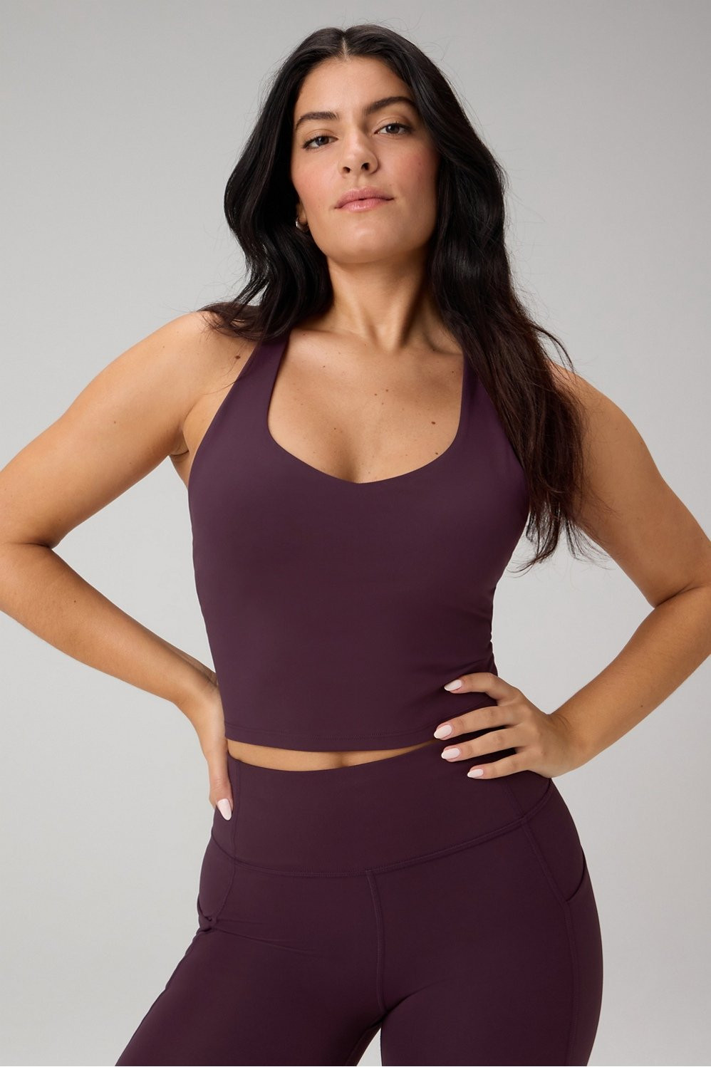Anywhere Cropped Built-In Bra Tank | Fabletics