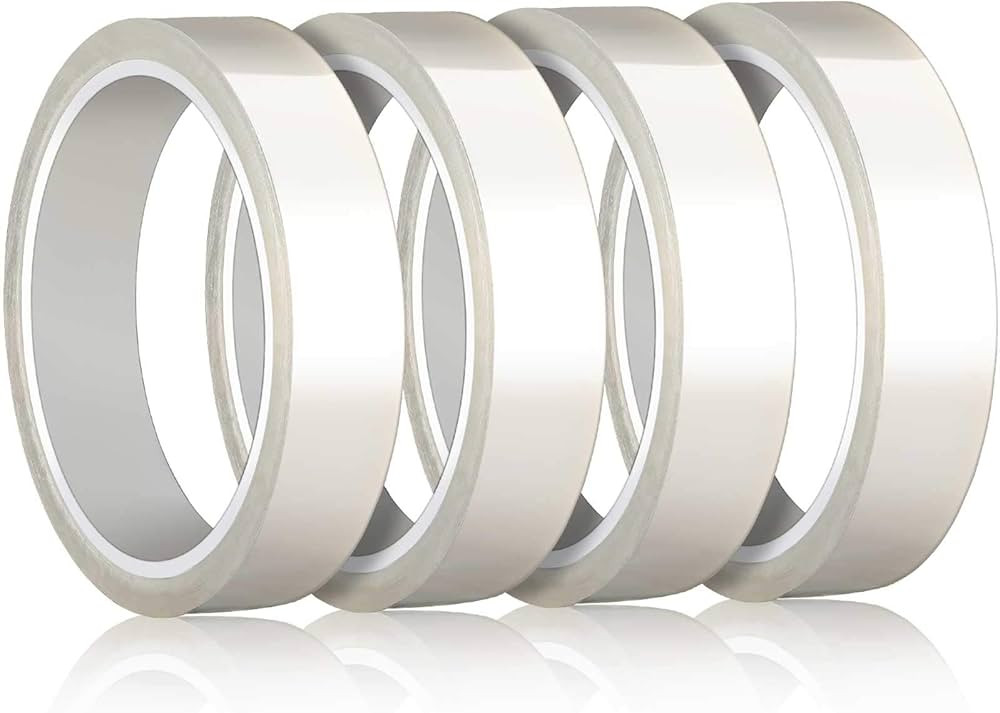 4 Pieces 108 ft Heat Resistant Tape for Sublimation Clear Heat Press Dispenser Tape Shrink Transf... | Amazon (US)