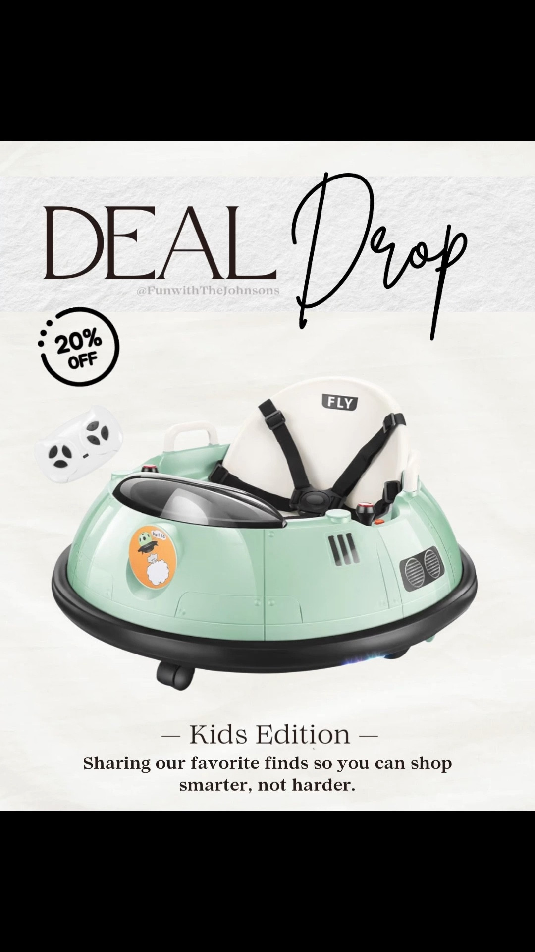 Looking for that one holiday gift that instantly becomes a toddler favorite? The Hikole Toddler Bumper Car is such a fun pick, it spins 360°, has a 5-point safety belt, LED lights, and even comes with a parent remote for extra peace of mind. Perfect for ages 1–3 and a great big-smile moment for Christmas morning. 

If you’re shopping for ride-on toys, toddler holiday gifts, or memorable first-ride experiences… this one checks every box. 
#toddlergifts #holidaygiftguide #rideontoys #bumpercar #toddlerfun #giftideasforkids #LTKkids #LTKholiday #kidschristmasgifts #LTKfinds #amazonfinds #toddlerlife #momlife #holidaydeals

#LTKHoliday #LTKGiftGuide #LTKKids