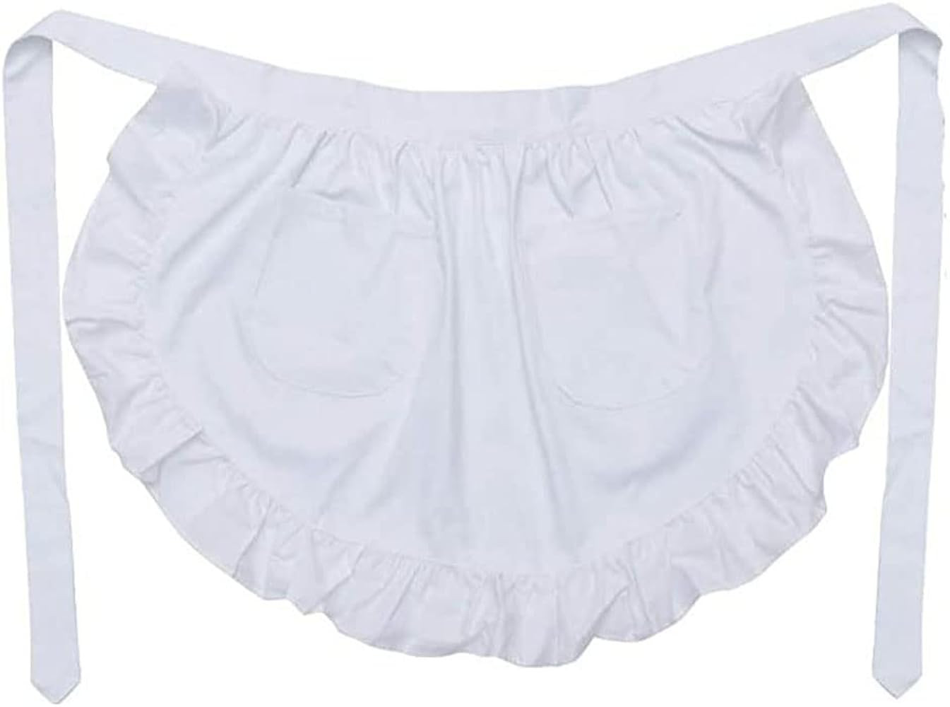 Women's Waist Apron with Two Pockets Half Apron Waitress Servant Costume Aprons for Kitchen Cooki... | Amazon (US)