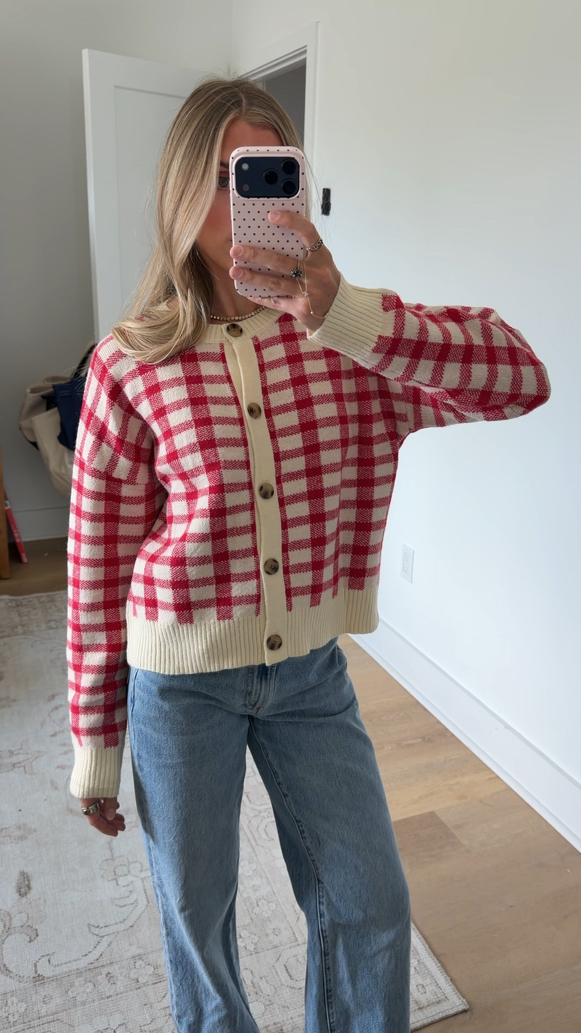 Amazon size small Daacee Women Plaid Cardigan Sweater Fall Button Front Knit Jackets
Crew Neck Long Sleeves Ribbed Trim Knitwear. Perfect for Layering with Jeans, Dresses or Leggings. Great for Daily, Office

#LTKootd #LTKSeasonal #LTKSaleAlert