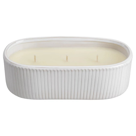 New!Red Shed  Large Dried Wildflower and Pampas Scented Ceramic Candle, Ivory | Tractor Supply