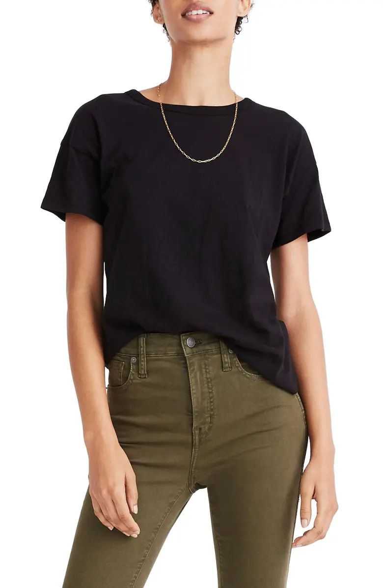 Whisper Cotton Ribbed Crewneck T-Shirt | Nordstrom