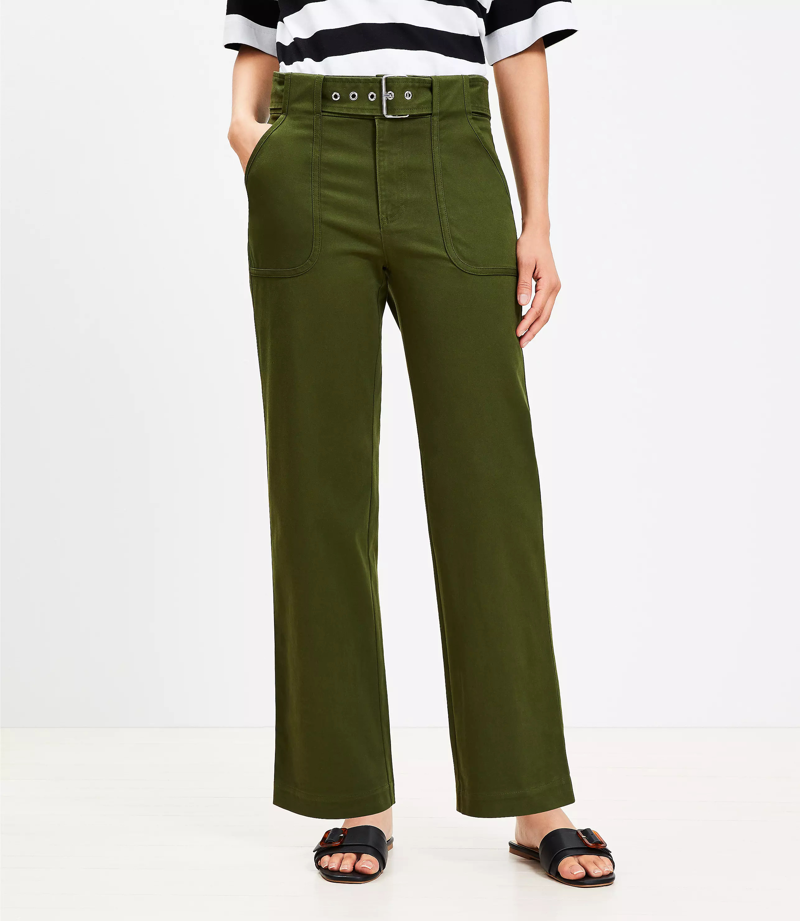 Utility Straight Pants in Twill | LOFT