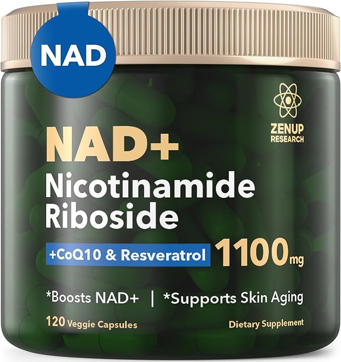 NAD+ Supplement Research | 1100mg Liposomal Nicotinamide Riboside with Resveratrol & Quercetin | ... | Amazon (US)