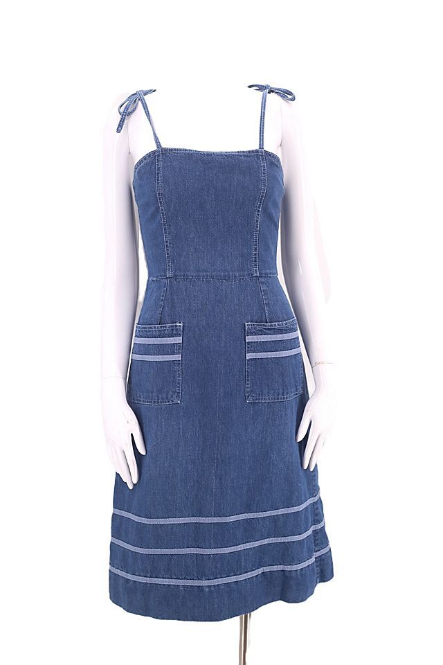 1970s Landlubber Denim Apron Dress Selected By Ritual Vintage | Free People (Global - UK&FR Excluded)