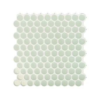 Smart Tiles  Peel and Stick Backsplash, Penny Sergio 4-Pack Green 9-in x 9-in Glossy Resin Peel ... | Lowe's