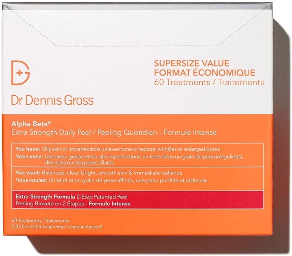 Dr Dennis Gross Alpha Beta Extra Strength Daily Peel: for Oily Skin, Uneven Tone or Texture, Wrin... | Amazon (US)