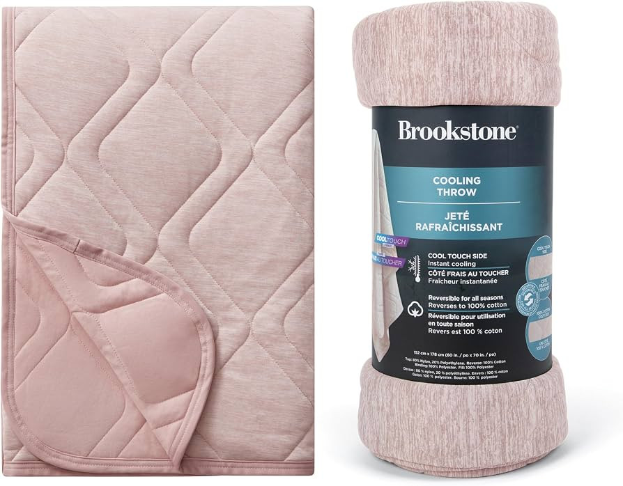 Brookstone Cooling Comfort Throw Blankets for Sleeping - Innovative Cooling Dual-Sided Throw - Ov... | Amazon (US)