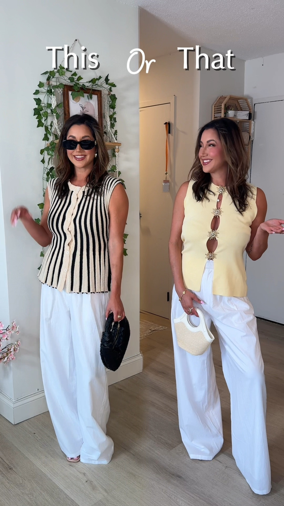 Enjoy these fun Commense summer Office finds!  Don’t forget to use code AlliNikkiNash_12 for 12% off of Commense ! 

Okay babes! Here are all my sizes:

Outfit 1 (Left): Medium in the pants, Medium in the top but will be getting a Large for less pull
Outfit 2 (Right): Medium in the pants and a large in the top, but will be getting a medium for a less loose feel
Outfit 3 (Left): I ordered a Medium set but then reordered a Large so the top is a large and the bottom is a medium. Unfortunately, this set only comes in one size so I recommend doing what I did and getting two and then returning the spare set.
Outfit 4 (Right): I’m wearing a medium, and a skirt and a large in the vest

#LTKFindsUnder50 #LTKWorkwear #LTKStyleTip