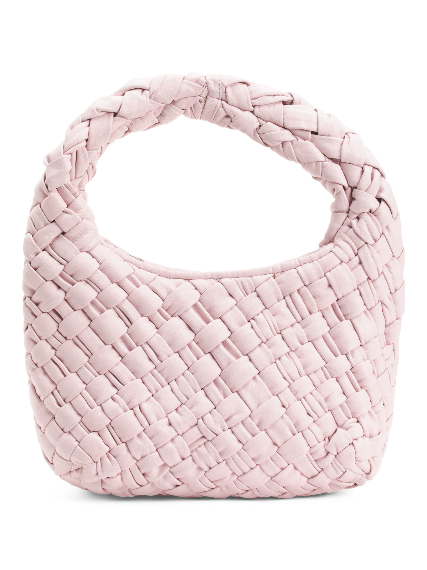 Leather Indie Small Hand Woven Hobo | TJ Maxx