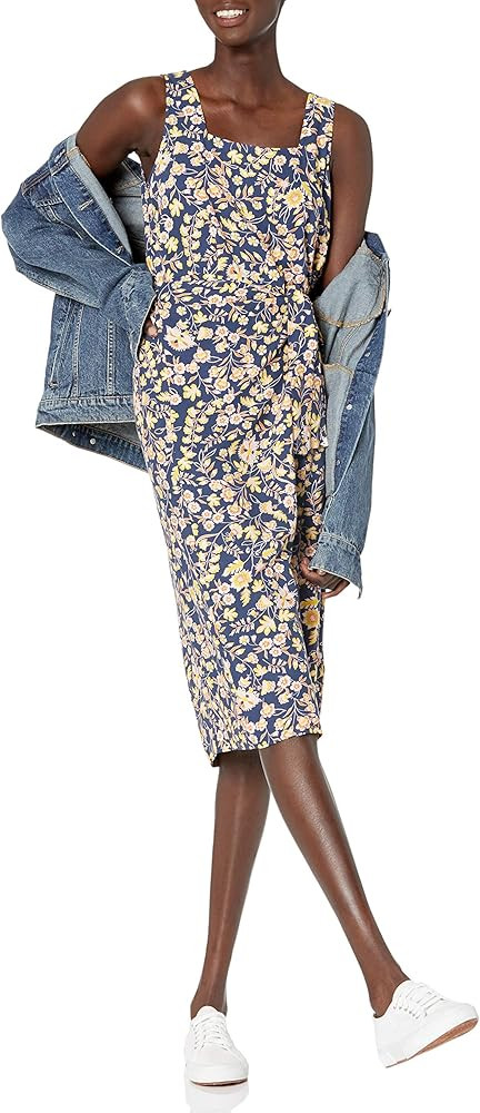 Goodthreads Women's Faux Wrap Fluid Twill Dress | Amazon (US)