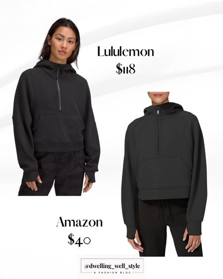 Black Lululemon Scuba Hoodie
Amazon Dupe just $40!
I have this dupe in a different color and LOVE it!
FYI it is not as oversized as the Lulu one but you can size up if you want that look.

#LTKfit #LTKunder50 #LTKFind