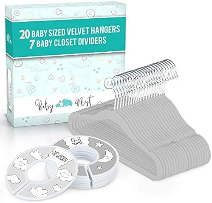 Baby Nest Designs Unisex Baby Hangers and Clouds Closet Dividers – Cute Nursery Organizer with ... | Amazon (US)