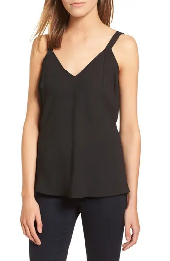 Women's Trouve Strappy Tank, Size XX-Small - Black | Nordstrom