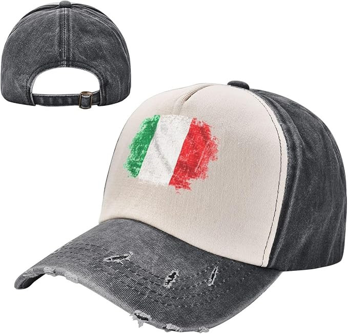 Vintage Italia Italian Italy Flag Cowboy Hat Men Vintage Baseball Cap Women Trucker Hat Dad Hat S... | Amazon (US)