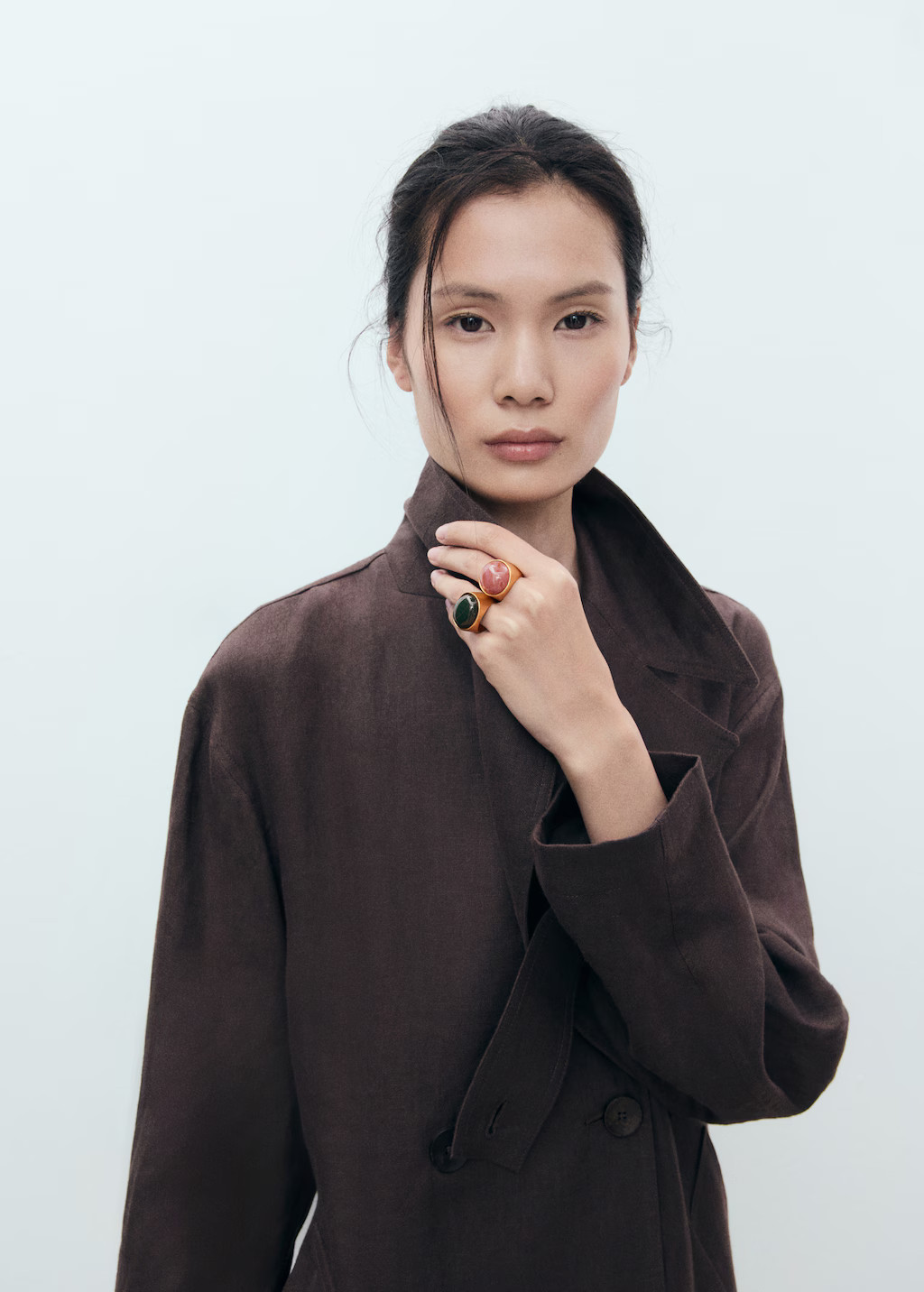 Set of 2 combined resin rings - Women | MANGO USA | Mango (US/MX/AU)