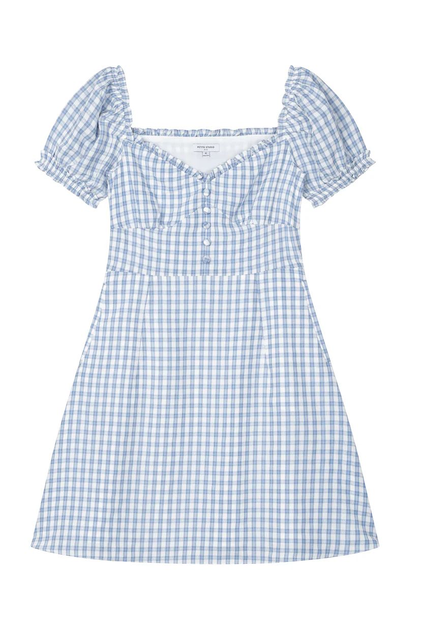 Maisy Dress - Blue Gingham | Petite Studio NYC