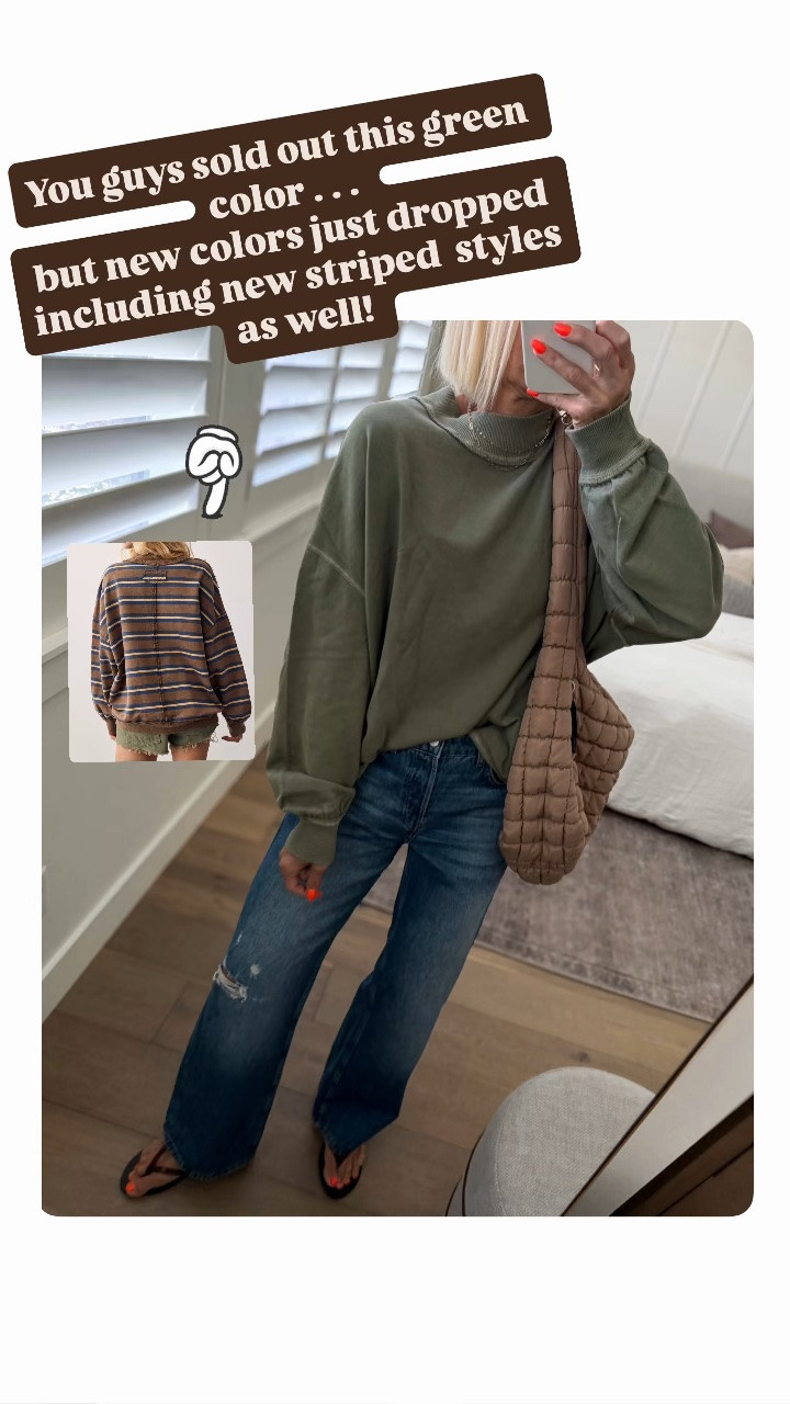 NEW colors in this most-loved pullover — 100% cotton and the price point is really great for the quality. Loving the new striped style too! 
Consider sizing down. If fits generously

#LTKmomlife #LTKOver40 #LTKgrwm