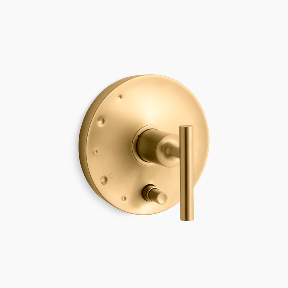 Rite-Temp® valve trim with push-button diverter and lever handle | Kohler