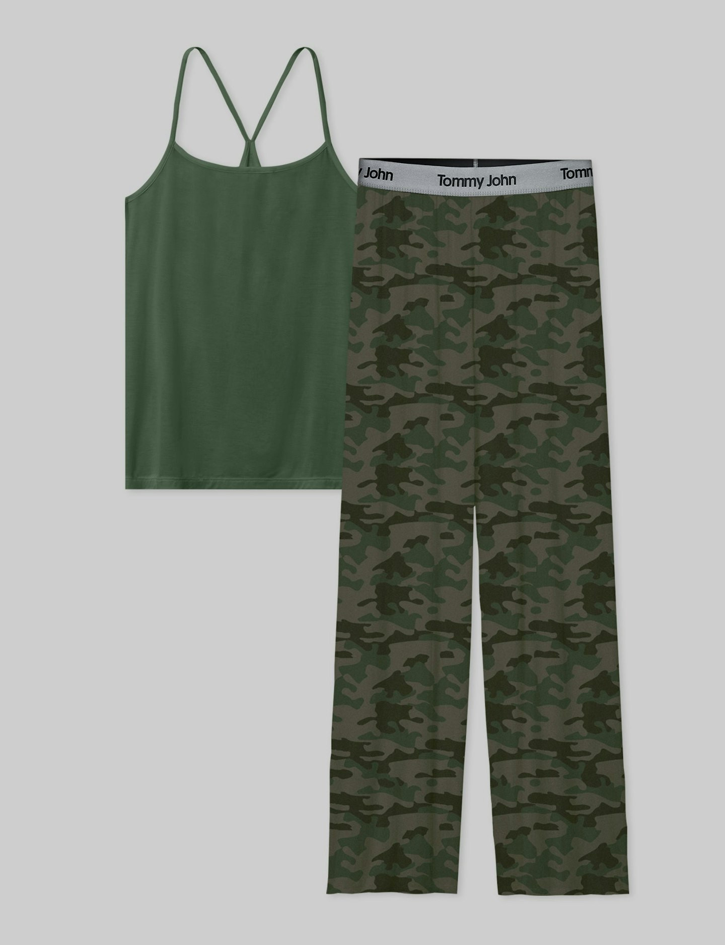 Women's Second Skin Racerback Tank & Wide-Leg Pant Sleep Set | Tommy John