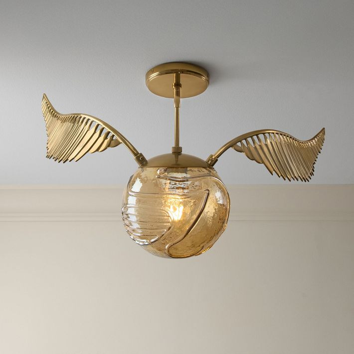 Harry Potter™ Golden Snitch™ Glass Globe Pendant | Pottery Barn Teen