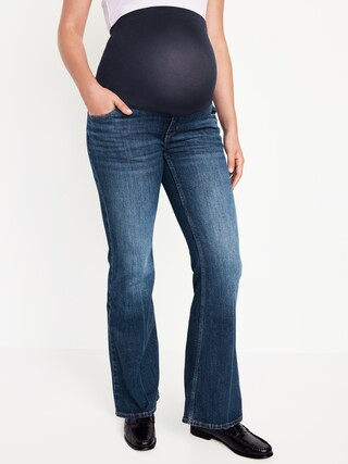 Maternity Full Panel Flare Jeans | Old Navy (CA)